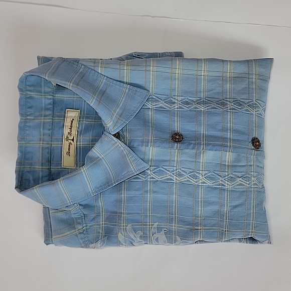 Tommy Bahama 100% Silk Button Down Shirt/ L. - Picture 11 of 13